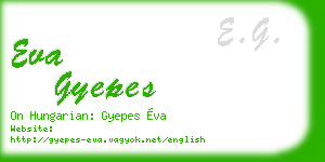 eva gyepes business card