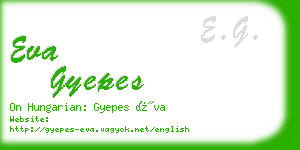 eva gyepes business card